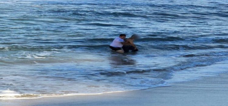 Un Tránsito Municipal rescata a bañista del mar