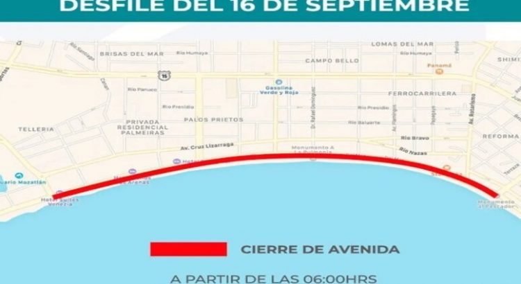 Cierre de vialidades este 15 y 16 de septiembre