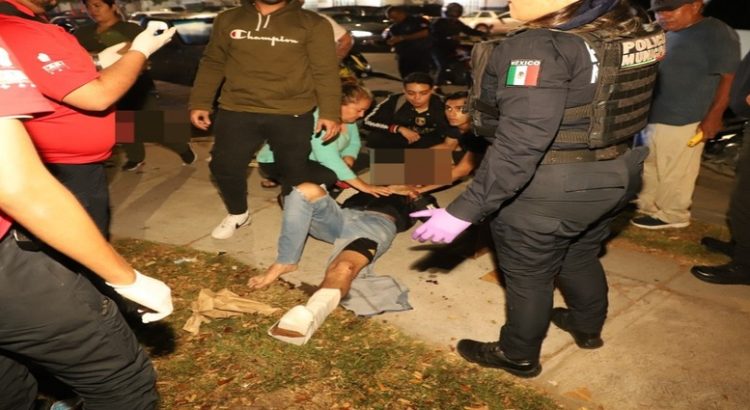 Motociclista lesionado por un jeep