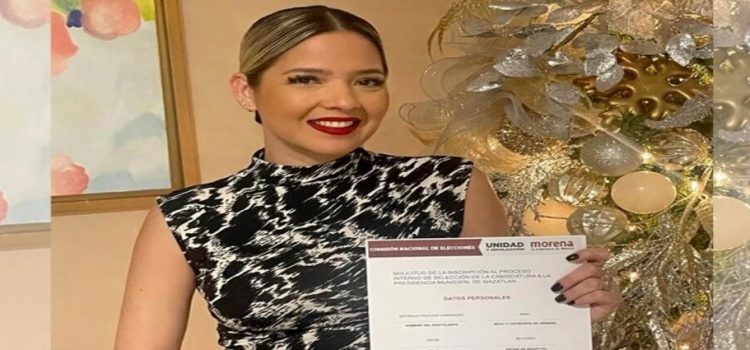 Estrella Palacios se registró como candidata a la alcaldía de Mazatlán