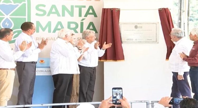 AMLO inauguró la presa Santa María en Sinaloa