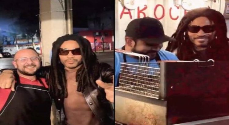 Captan a Lenny Kravitz bailando en puesto ambulante de hamburguesas de CDMX