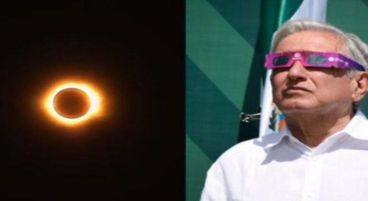 AMLO disfrutó del eclipse solar en Mazatlán