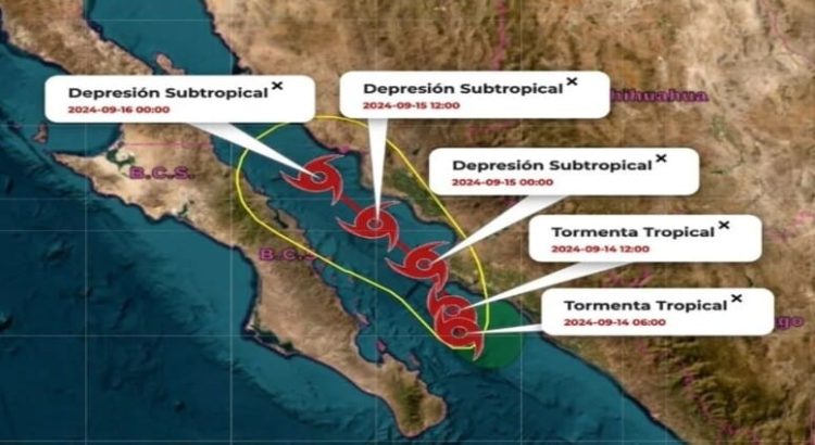 Ileana toca tierra en Sinaloa como tormenta tropical