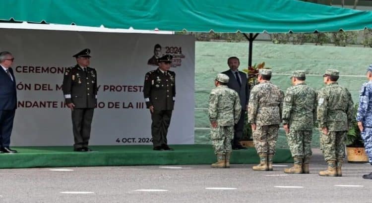 Realizan cambio de mando de la Tercera Región Militar en Mazatlán