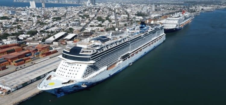 Llegan dos cruceros turísticos más a Mazatlán con 8 mil 601 pasajeros