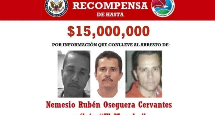 Estados Unidos aumentó la recompensa por «El Mencho»